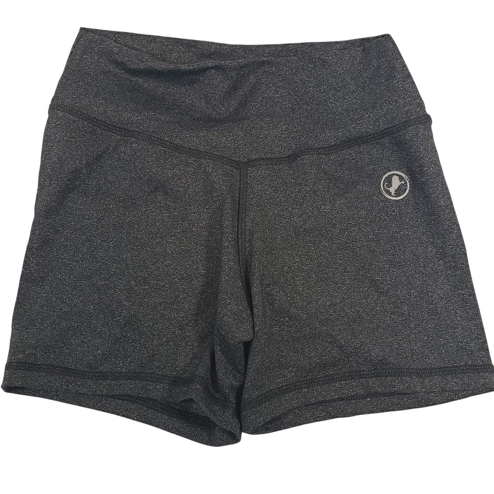 ABS2B Fitness Charcoal Gray Heathered Scrunch Butt Booty‎ Shorts Medium USA